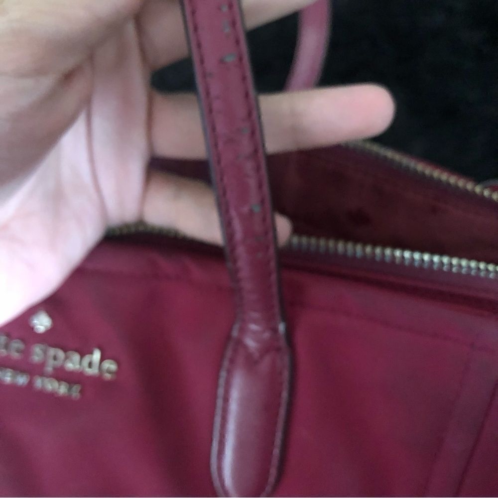 KATE SPADE Chelsea medium tote hand bag purse pockets wine burgundy - Picture 5 of 7